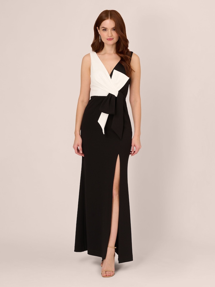 Adrianna Papell Pink Two-Tone Evening Gown - Image 1 of 6 Adrianna Papell Pink Two-Tone Evening Gown - Image 1 of 6