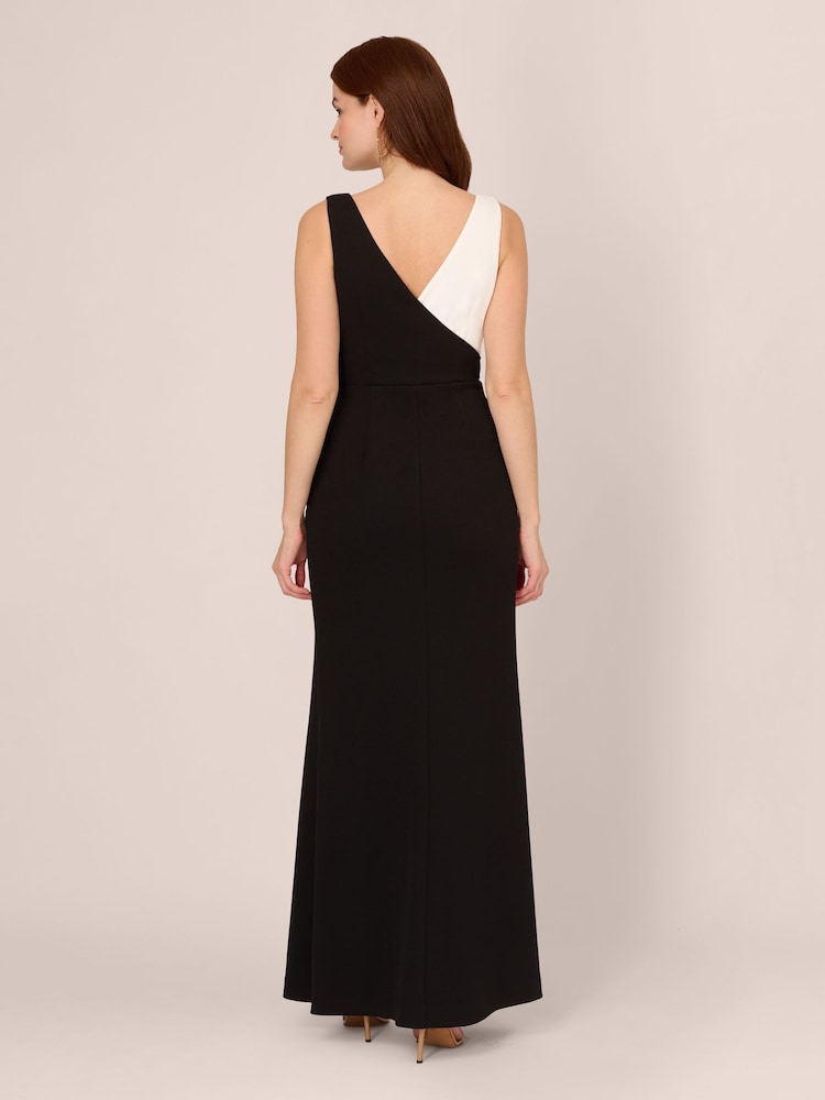 Adrianna Papell Pink Two-Tone Evening Gown - Image 2 of 6 Adrianna Papell Pink Two-Tone Evening Gown - Image 2 of 6