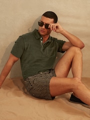 Reiss Olive Green Rainer Towelling Polo Shirt - Image 1 of 5