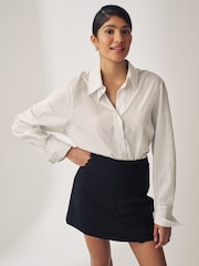 Black Premium Jersey Mini Skirt - Image 1 of 5