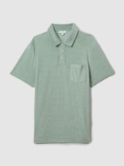 Reiss Mint Rainer Towelling Polo Shirt - Image 2 of 5