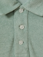 Reiss Mint Rainer Towelling Polo Shirt - Image 5 of 5