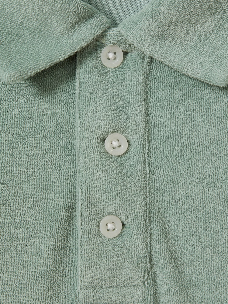 Reiss Mint Rainer Towelling Polo Shirt - Image 5 of 5