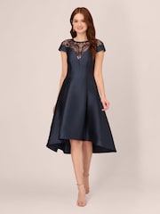 Adrianna Papell Blue Studio Mikado Short Dress - Image 1 of 7