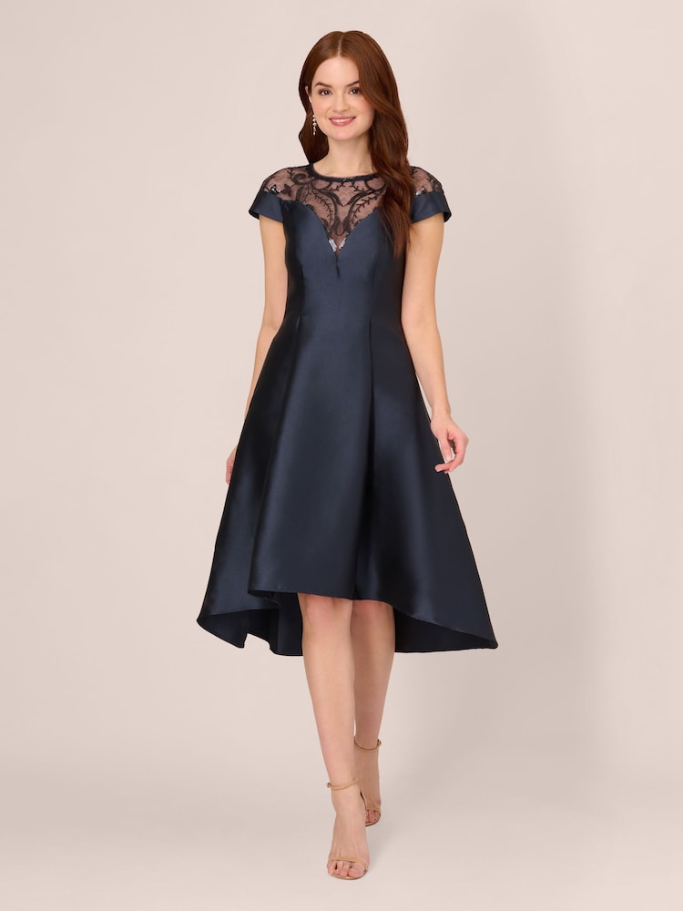 Adrianna Papell Blue Studio Mikado Short Dress - Image 1 of 7