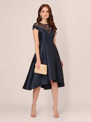 Adrianna Papell Blue Studio Mikado Short Dress - Image 3 of 7