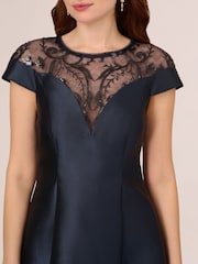 Adrianna Papell Blue Studio Mikado Short Dress - Image 4 of 7