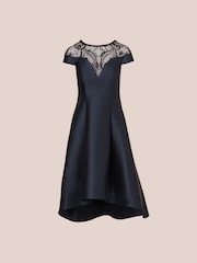 Adrianna Papell Blue Studio Mikado Short Dress - Image 7 of 7
