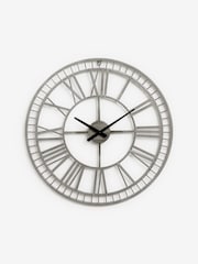 Silver 60cm Skeleton Clock - Image 4 of 5