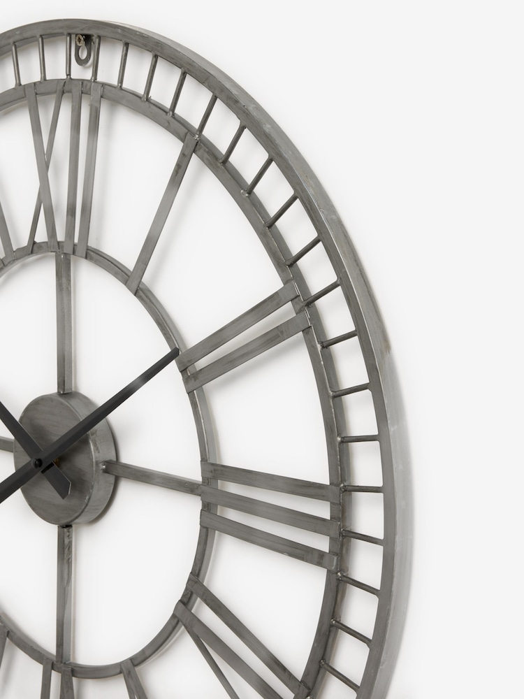 Silver 60cm Skeleton Clock - Image 5 of 5