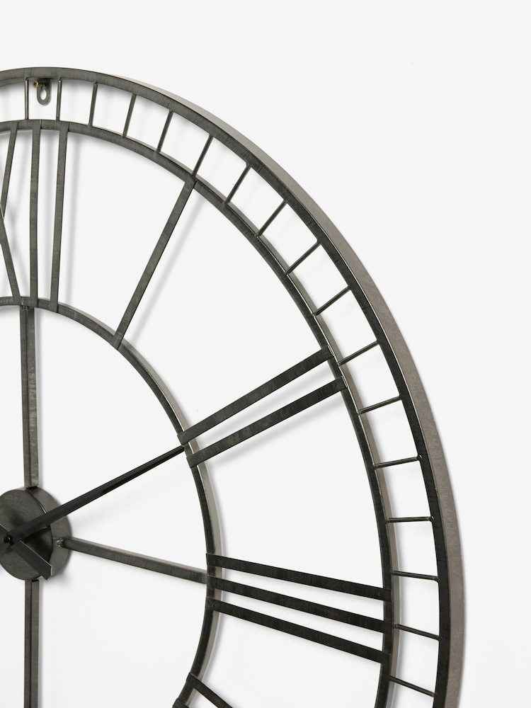 Distressed Black 90cm Skeleton Clock - Image 5 of 5