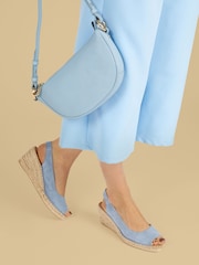 Jones Bootmaker Ladies Natural Rosanna Slingback Wedges - Image 1 of 6