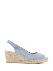 Jones Bootmaker Ladies Natural Rosanna Slingback Wedges - Image 2 of 6