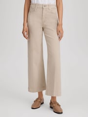 Soft Sand - Paige Flared Cropped Jeans - Imagen 1 de 6