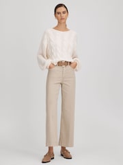 Soft Sand - Paige Flared Cropped Jeans - Imagen 3 de 6