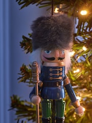 Navy Wooden Nutcracker Christmas Bauble - Image 2 of 3