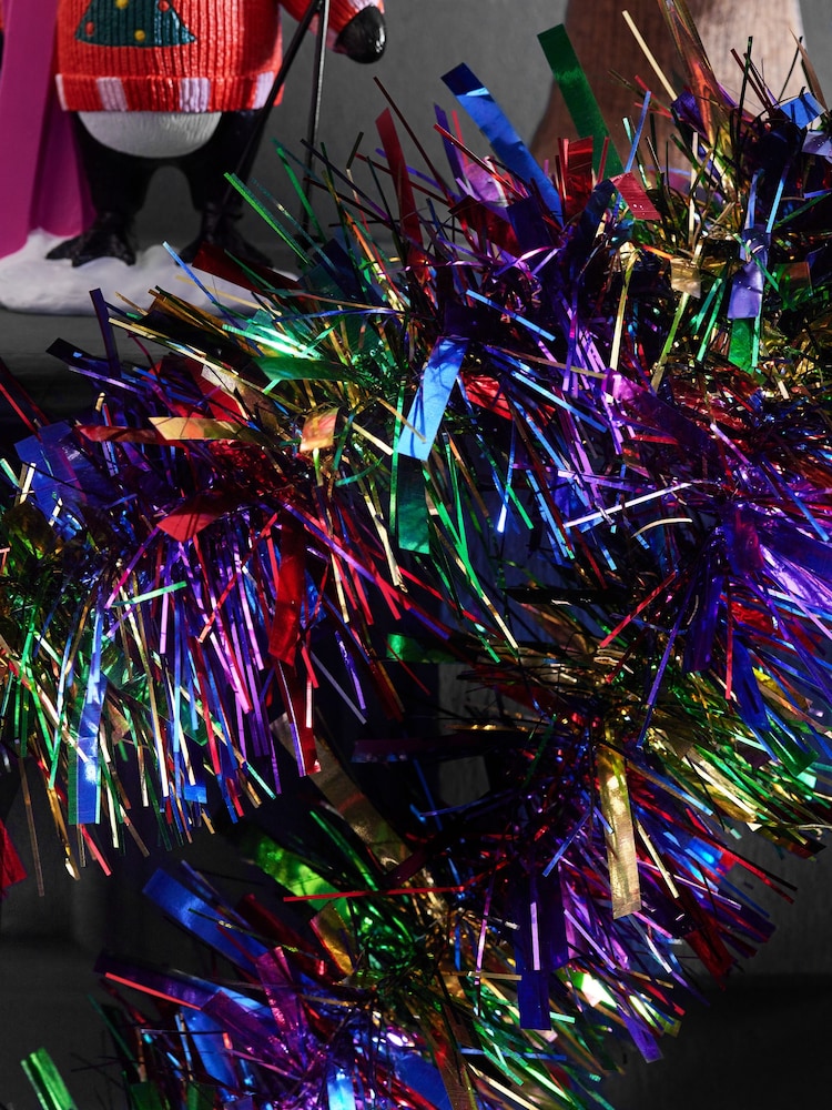 Multi 3 Metre Christmas Tinsel Decoration - Image 2 of 3 Multi 3 Metre Christmas Tinsel Decoration - Image 2 of 3