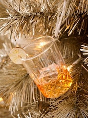Brown Whiskey Glass Christmas Bauble - Image 1 of 4
