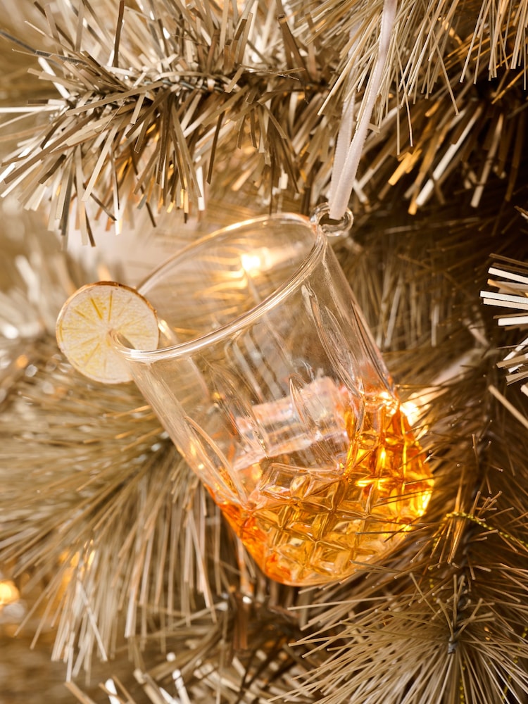 Brown Whiskey Glass Christmas Bauble - Image 1 of 4