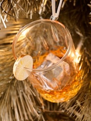 Brown Whiskey Glass Christmas Bauble - Image 2 of 4