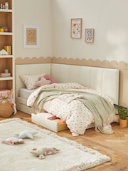 Casual Boucle Natural Oyster Kids Marlow Drawer Upholstered Frame - Image 1 of 8