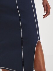 Simply Be Blue Exposed Seam Maxi Dress - Image 4 of 5