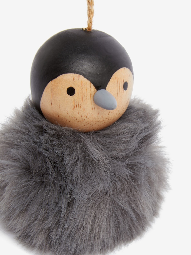Penguin Pom Pom Christmas Bauble - Image 4 of 4