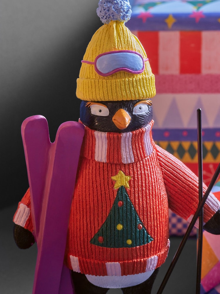 Multi Penguin Ski Christmas Ornament - Image 2 of 5