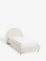 Soft Velvet Natural Oyster Kids Iris Upholstered Bed - Image 6 of 7