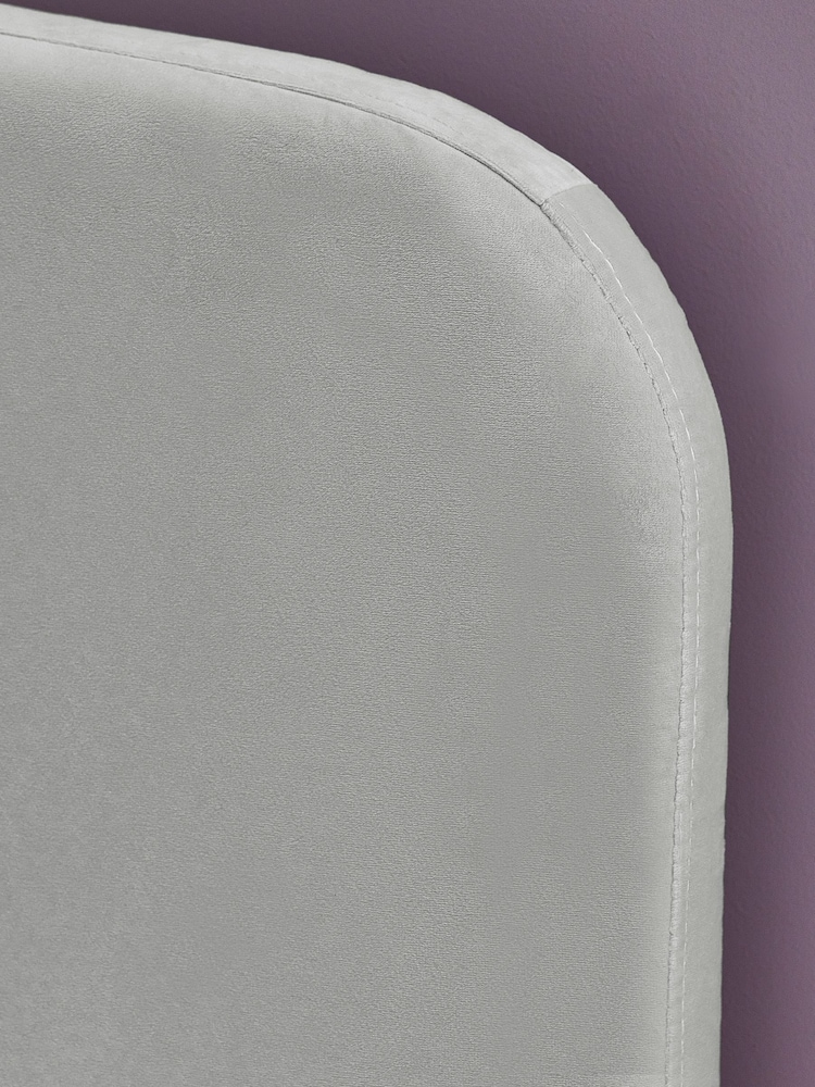 Soft Velvet Light Grey Kids Matson Standard Upholstered Bed - Image 3 of 8