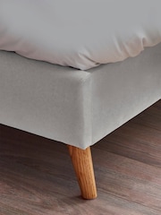 Soft Velvet Light Grey Kids Matson Standard Upholstered Bed - Image 4 of 8