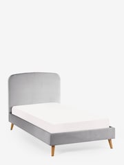 Soft Velvet Light Grey Kids Matson Standard Upholstered Bed - Image 5 of 8