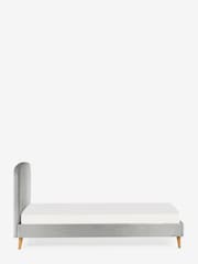 Soft Velvet Light Grey Kids Matson Standard Upholstered Bed - Image 6 of 8