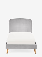 Soft Velvet Light Grey Kids Matson Standard Upholstered Bed - Image 7 of 8
