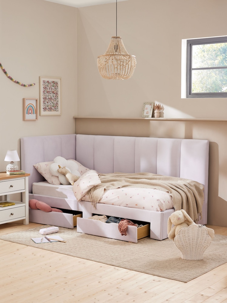 Opulent Velvet Lilac Kids Marlow Drawer Upholstered Frame - Image 1 of 7