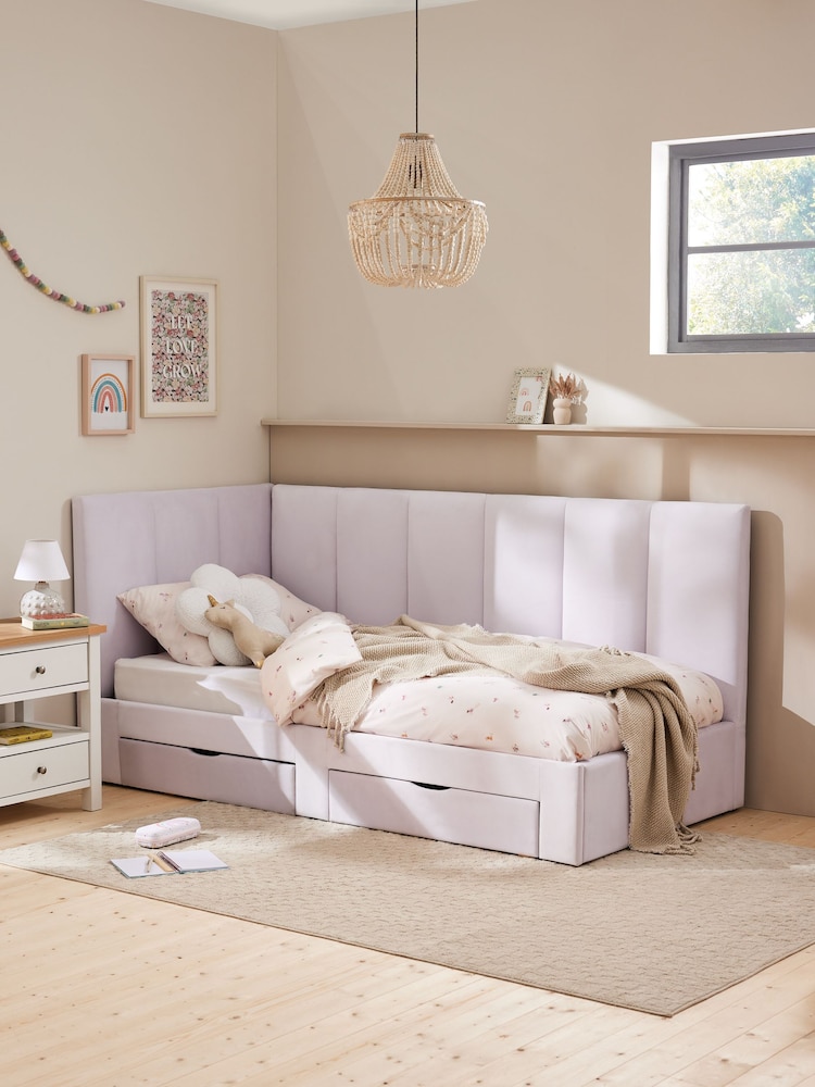 Opulent Velvet Lilac Kids Marlow Drawer Upholstered Frame - Image 2 of 7