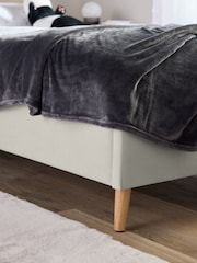 Soft Velvet Light Grey Kids Iris Upholstered Bed - Image 2 of 5