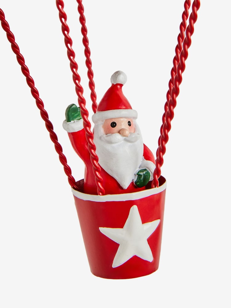Red Santa Hot Air Balloon Christmas Bauble - Image 5 of 5
