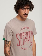 Superdry Grey 100% Cotton Copper Label Workwear T-Shirt - Image 2 of 6