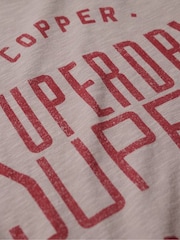 Superdry Grey 100% Cotton Copper Label Workwear T-Shirt - Image 6 of 6