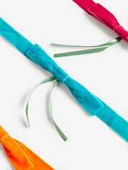 6 er-Set Samt-Schleifen-Weihnachtsbaumschmuck - Bild 4 von 4