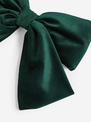 Green Velvet Bow Christmas Decoration - Image 4 of 4