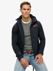 Superdry Blue Hooded Soft Shell Trekker Jacket - Image 1 of 6