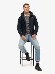 Superdry Blue Hooded Soft Shell Trekker Jacket - Image 3 of 6