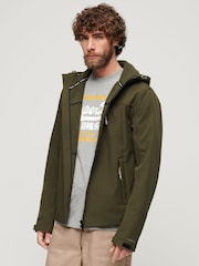 Superdry Green Hooded Soft Shell Trekker Jacket - Image 1 of 7