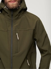 Superdry Green Hooded Soft Shell Trekker Jacket - Image 4 of 7