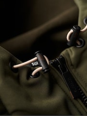 Superdry Green Hooded Soft Shell Trekker Jacket - Image 6 of 7