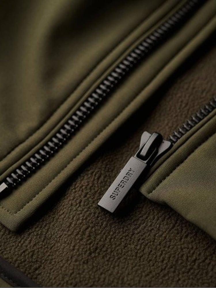 Superdry Green Hooded Soft Shell Trekker Jacket - Image 7 of 7