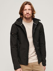 Superdry Black Hooded Soft Shell Trekker Jacket - Image 1 of 8