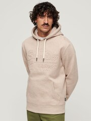 Superdry Nude Embossed Vintage Logo Hoodie - Image 1 of 6